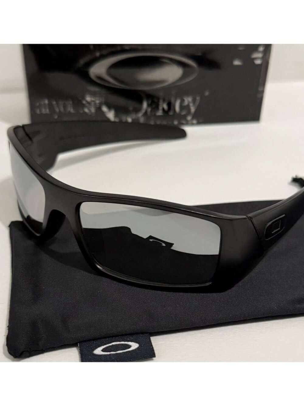 Oakley GASCAN Black Matte Frame OO9014 Chrome Iridium Lenses